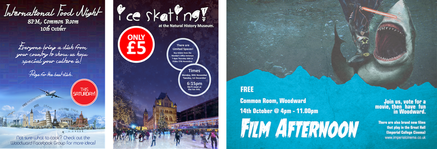 Three posters I created