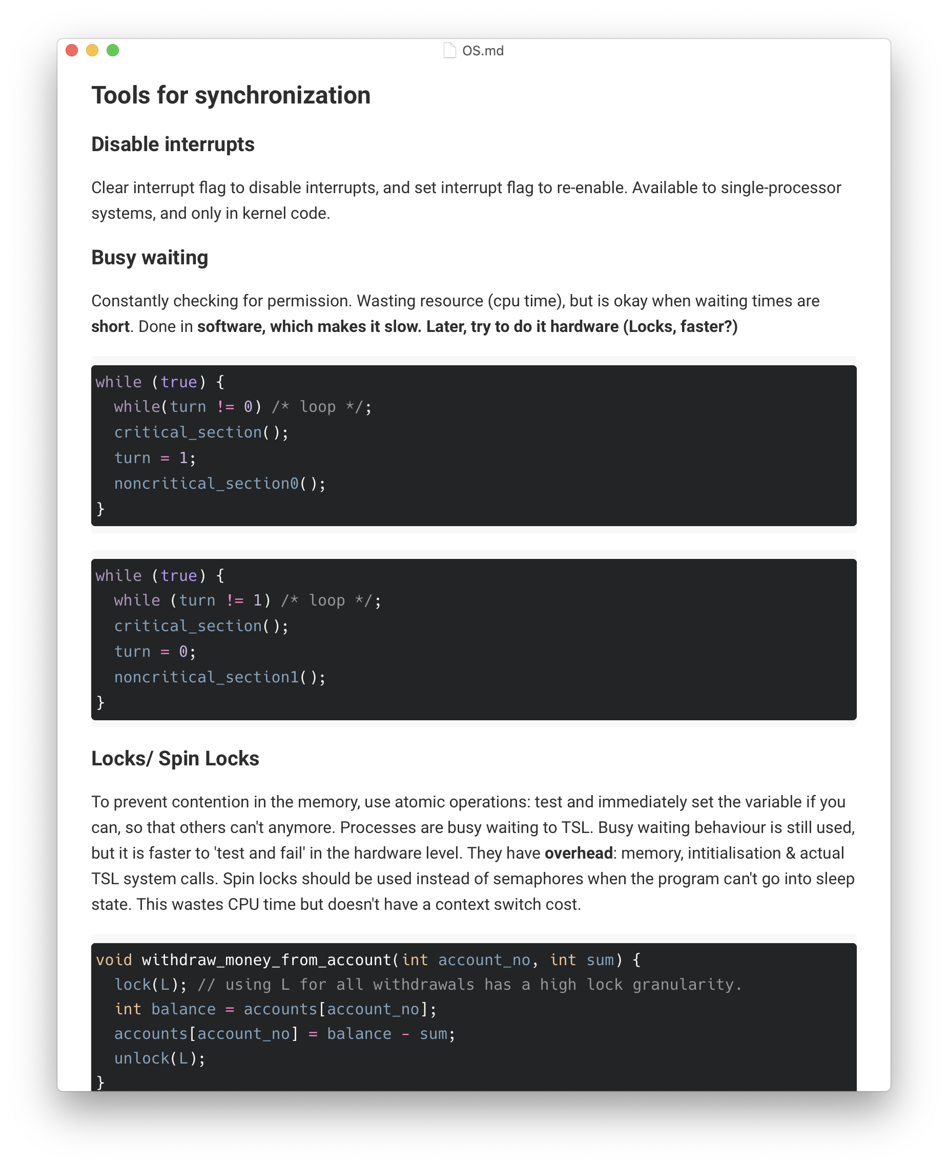 Screenshot of Typora