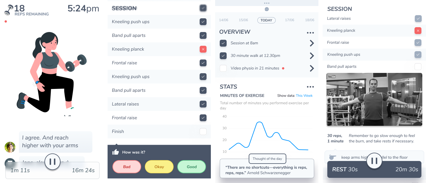 Physiotherapy screens